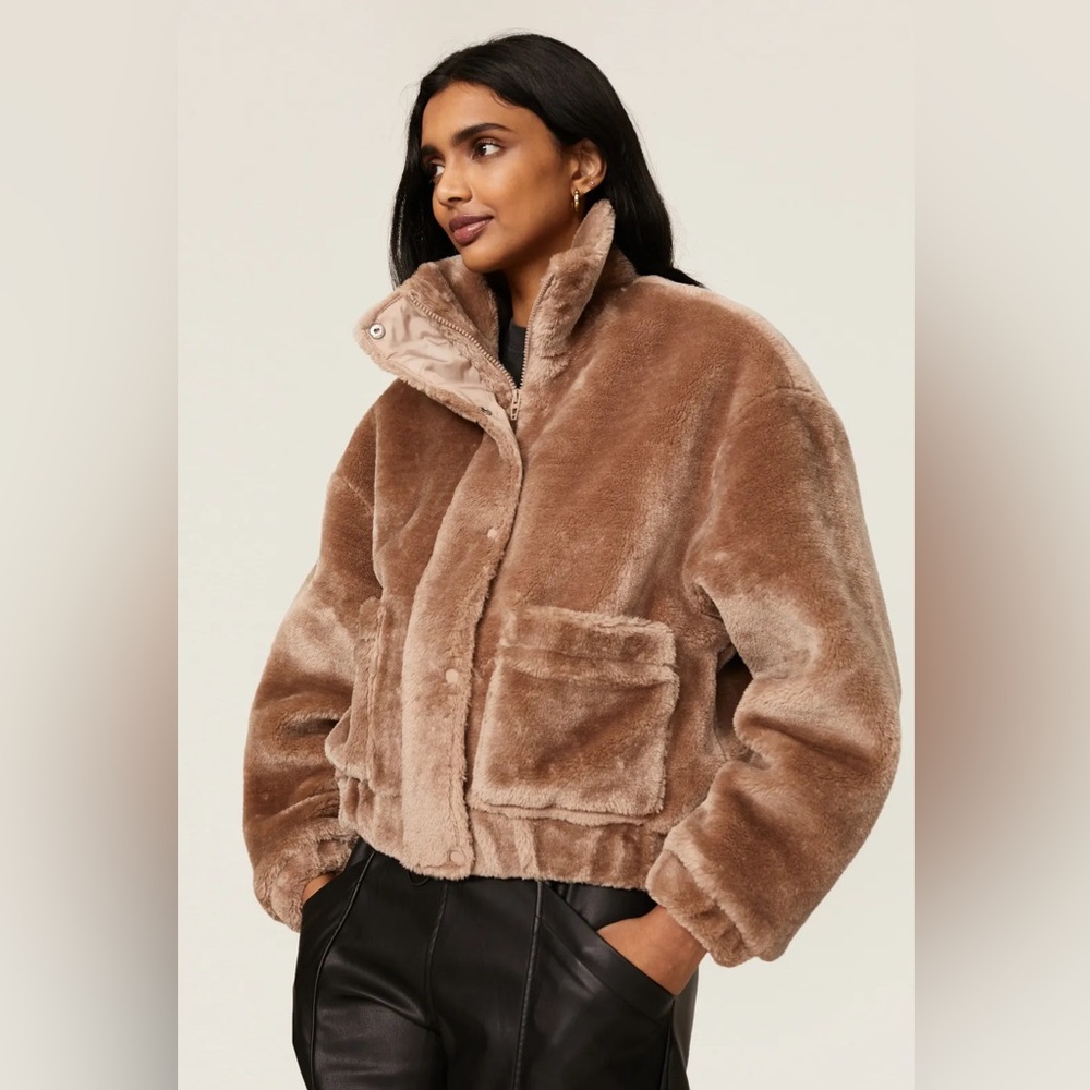 Blank NYC Bicoastal Faux Shearling Jacket- XS, NWT